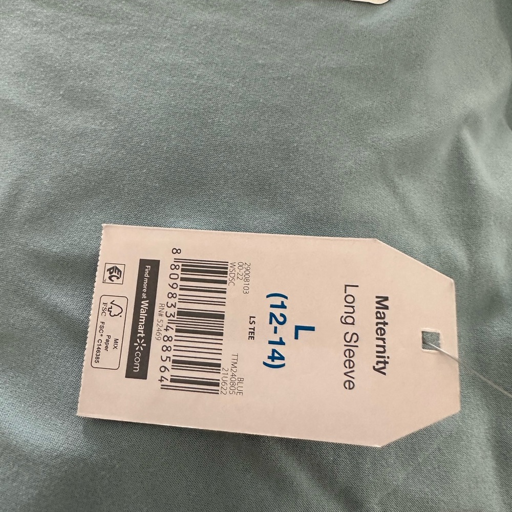 Time and Tru Women's Maternity Long Sleeve T-Shirt Size L - Picture 9 of 9